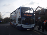 One of the four shuttle shuttle buses provided by Stagecoach linking Gateshead Metro to the event